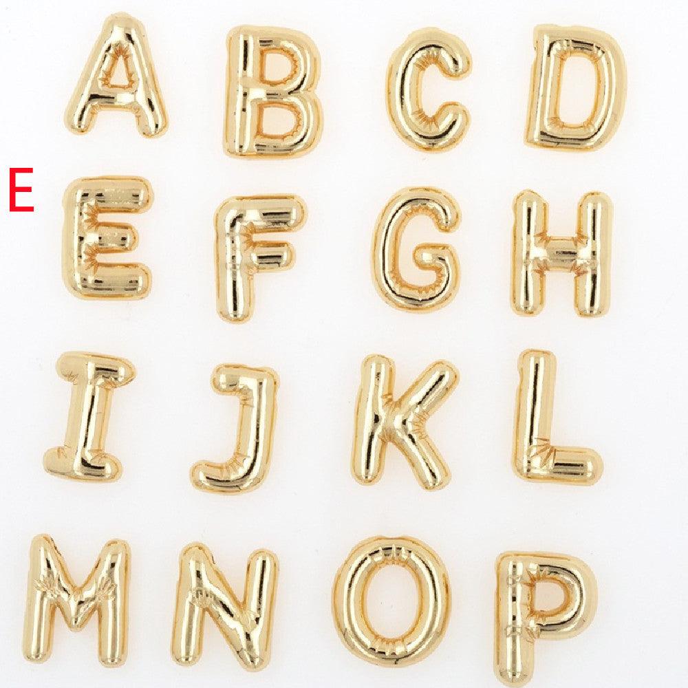 Glossy Letters Pendant Necklace | Fashion Wear E Gold