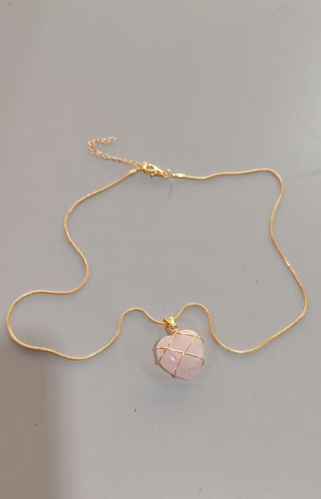 Moonstone Princess Necklace - Daily Wear Jewelry Pink