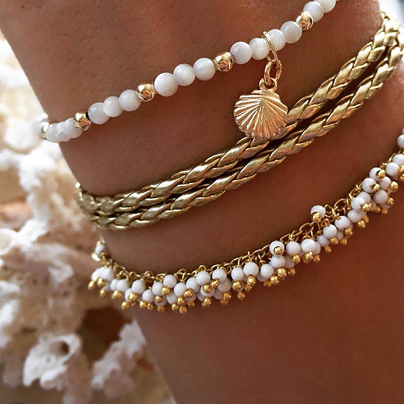 Bohemian 3 Anklets Set | Beach Wear | BoldlyBeautifuls Beach & Party