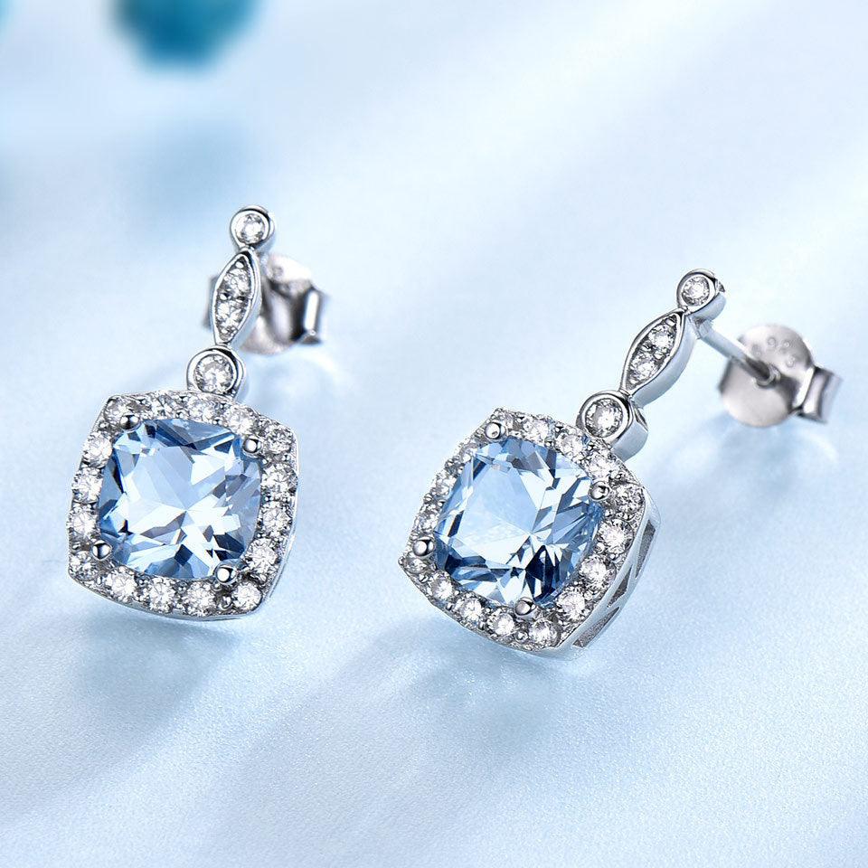 Silver Sky Blue Topaz Jewelry Set | 2025