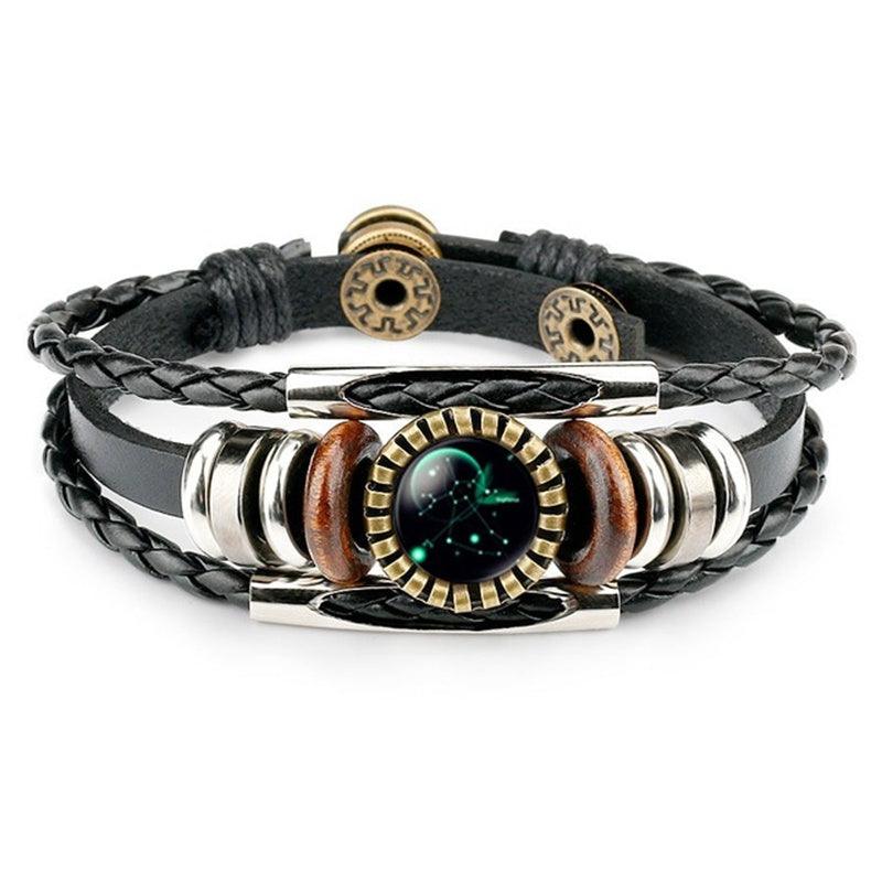 Elegant Zodiac Sign Bracelets | Leather Jewelry Sagittarius