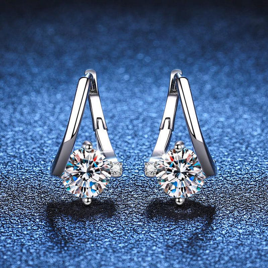 Moissanite Luxury Earrings 925 Silver Earrings