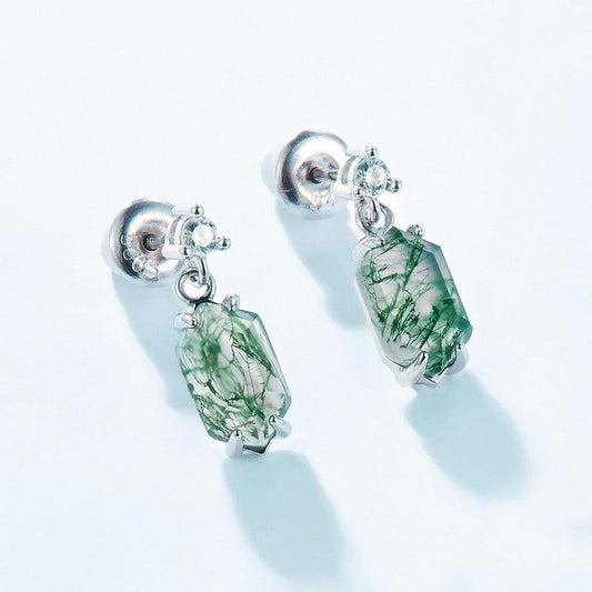 Natural Water Plants Moss Earrings