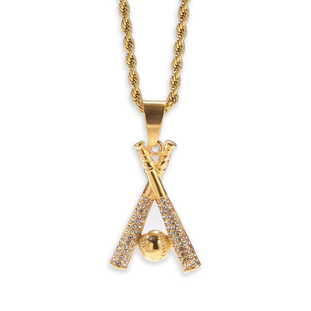 Baseball Bat Pendant Necklace for Sports Lovers
