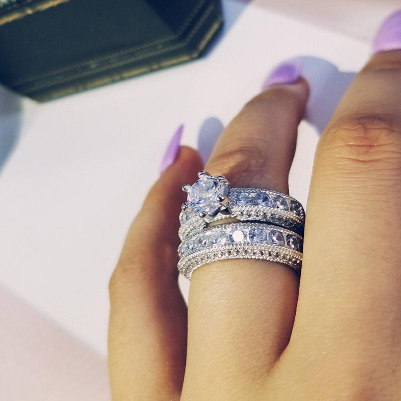 Sparkling Silver Wedding Ring | Weeding Collection