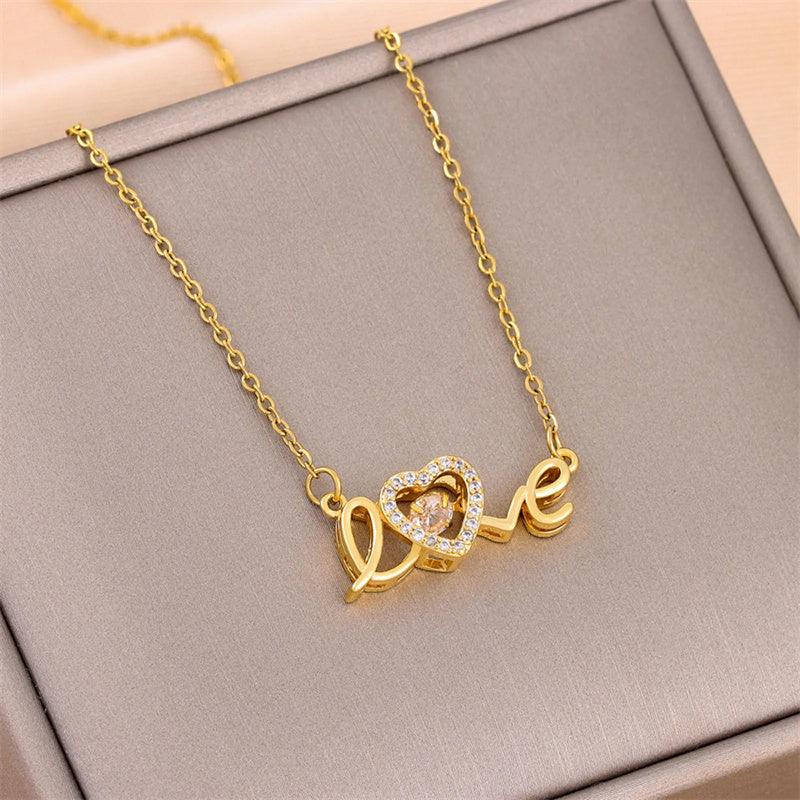 Love Necklace Female Daily Wear Jewelry