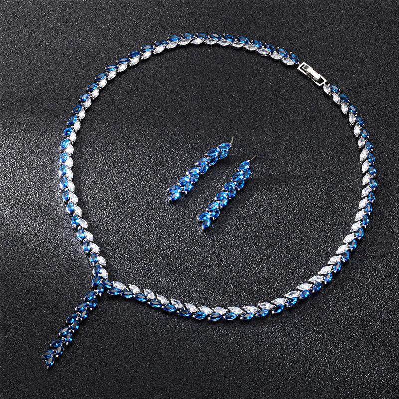 Wedding Earrings Jewelry Set | Bridal Wear Collection Blue