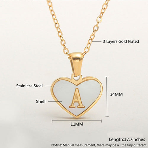 26 Letter Heart-shaped Necklace | BoldlyBeautifuls