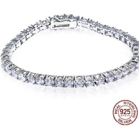 Tennis Chain Bracelet in S925 Sterling Silver | Daily Wear 19CM 925 Silver