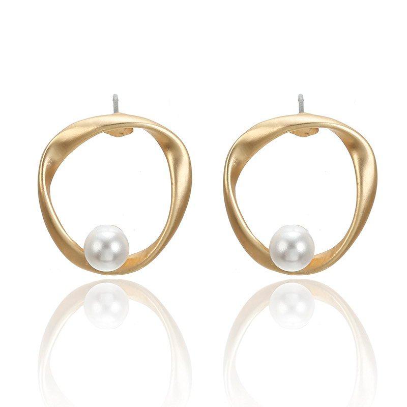 Unique Irregular Round Pearl Earrings