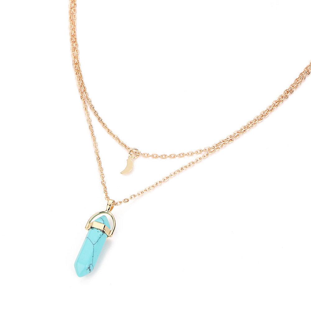 Celestial Goddess Necklace | Fashion Jewelry Light Blue