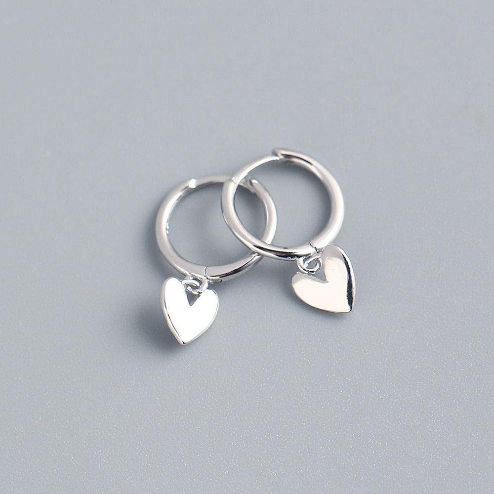 Love Heart Earrings | Daily Wear Silver