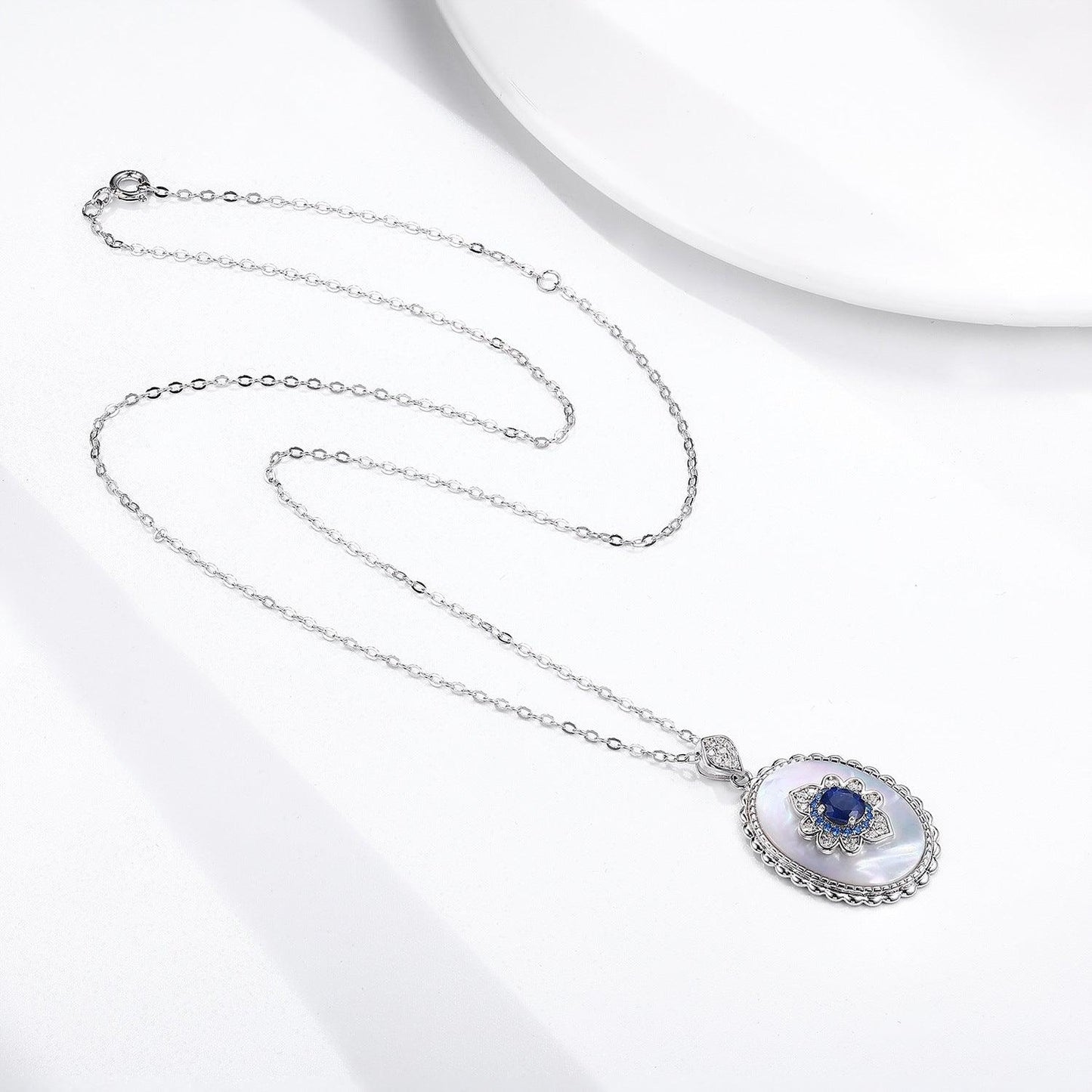 Sapphire Diamond Pendant Necklace 2025 | Daily Wear