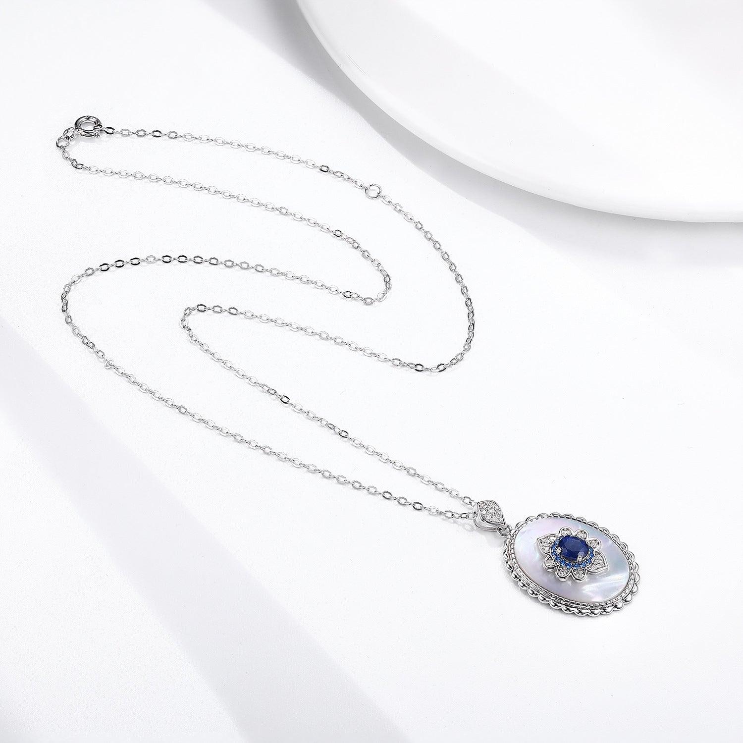 Sapphire Diamond Pendant Necklace 2025 | Daily Wear