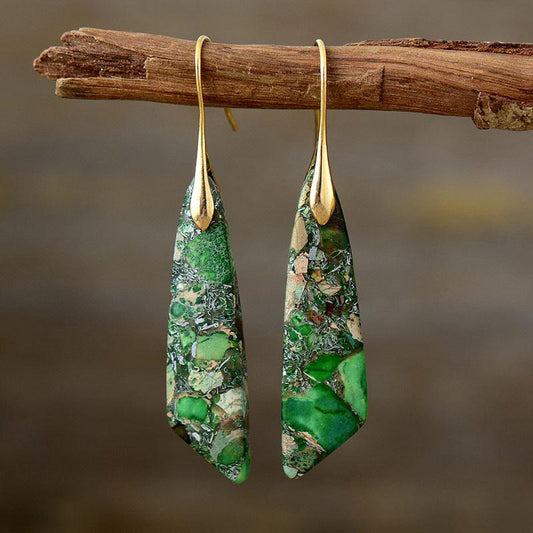 Bohemian Emperor Stone Geometric Earrings | Fashion Collection
