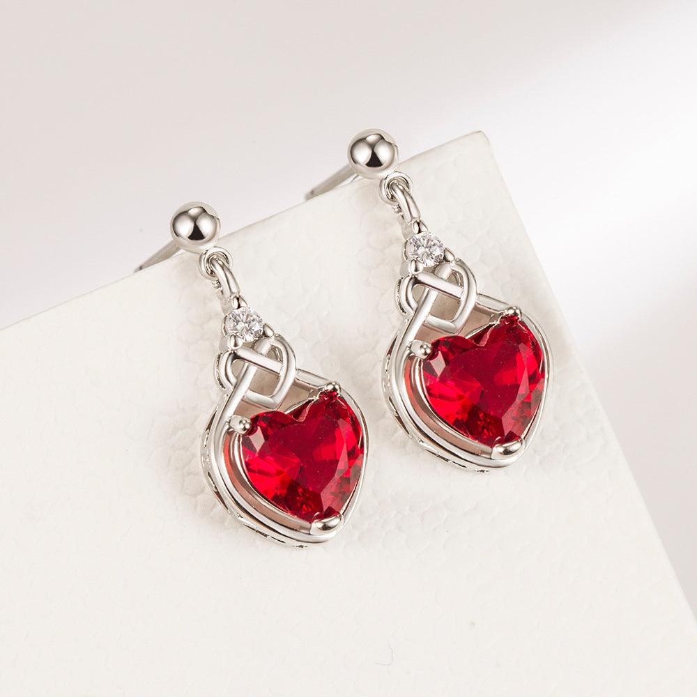 Heart-shaped Ruby Jewelry Suite | Daily Wear