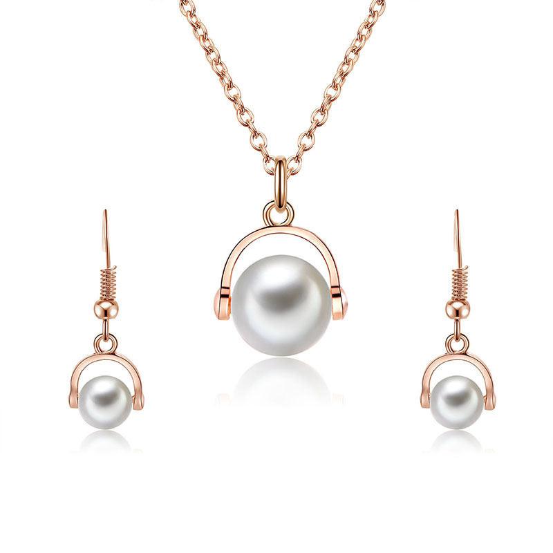 Two-piece Pearl Jewelry Set | Daily Wear A