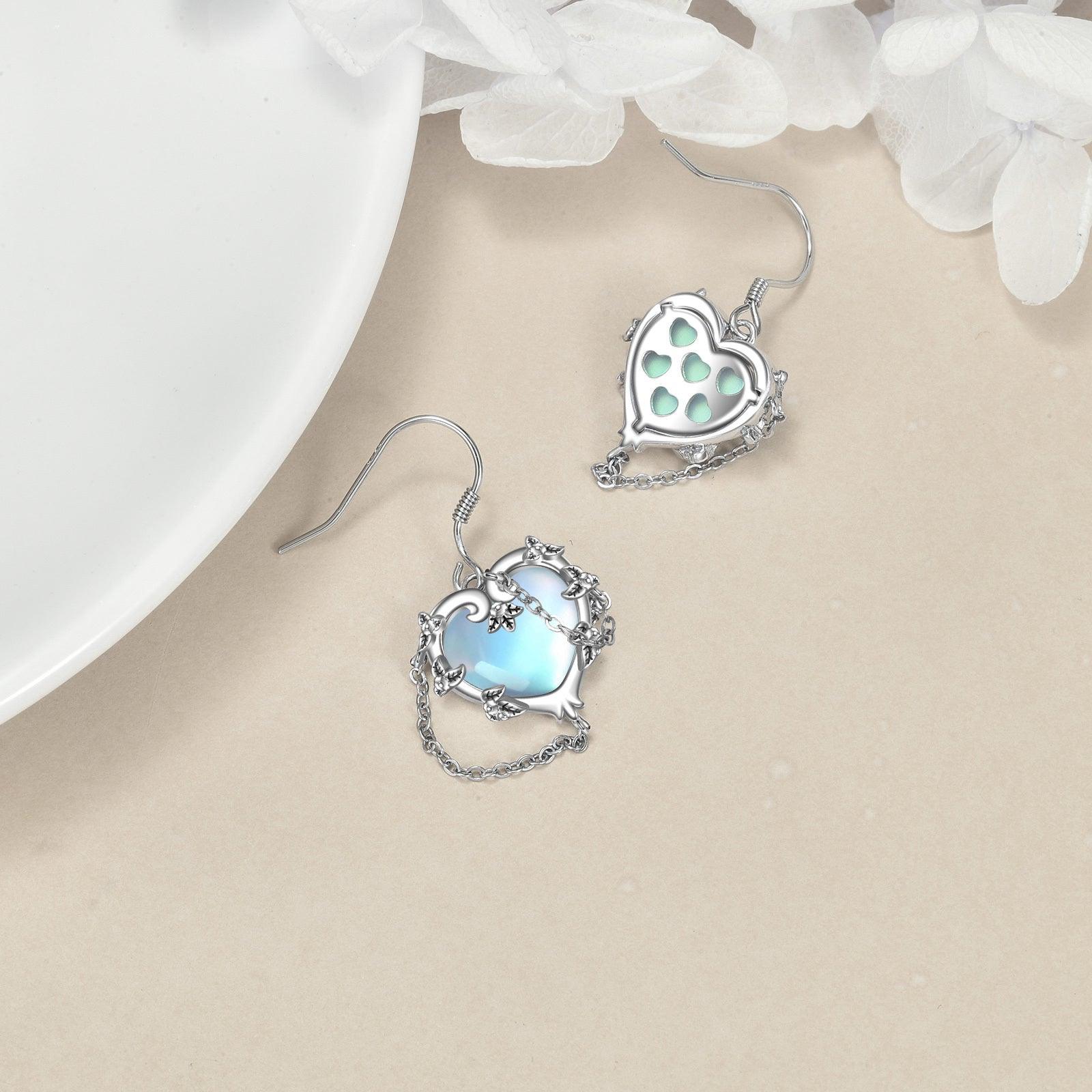 Witches Heart Moonstone Earrings | Daily Wear