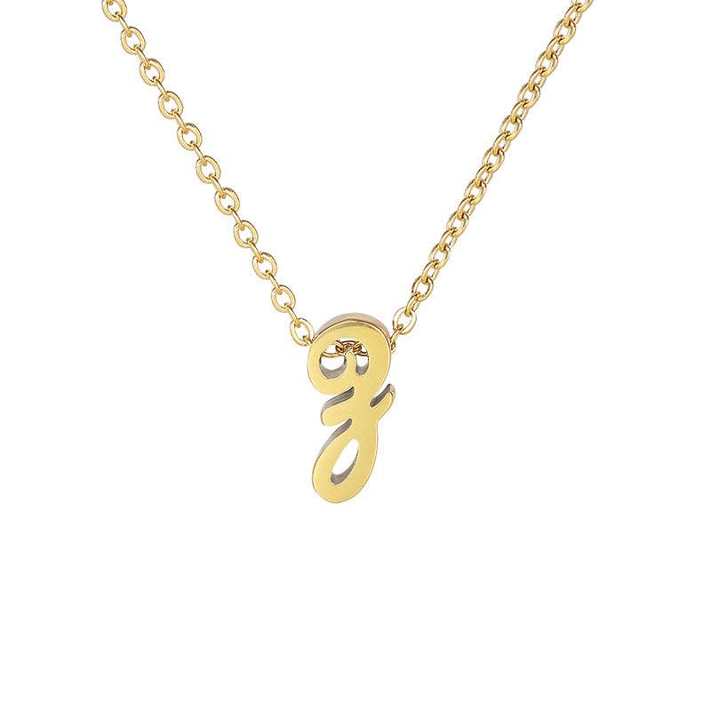 Small Hollow Letter Necklace | 2025 Z