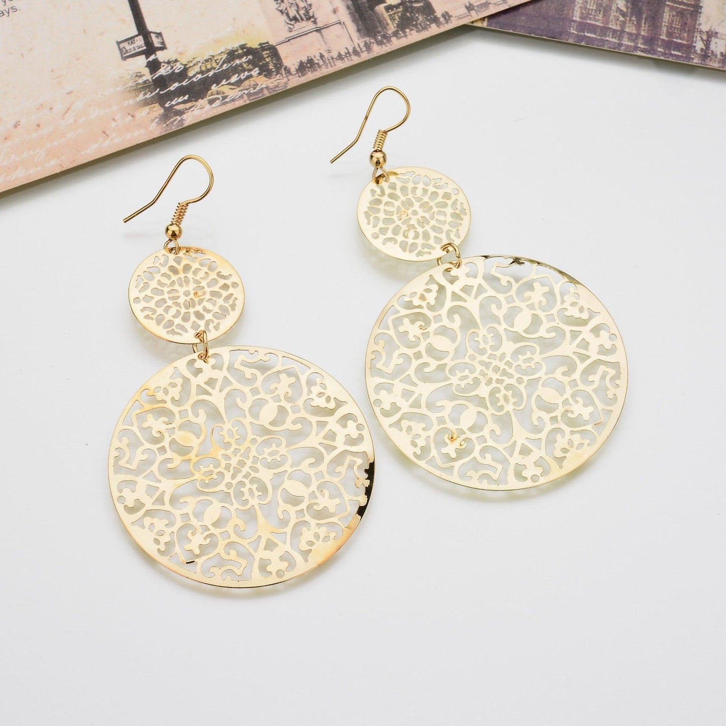 Gold Filled Dangle Earrings - Daily Wear Round Earrings