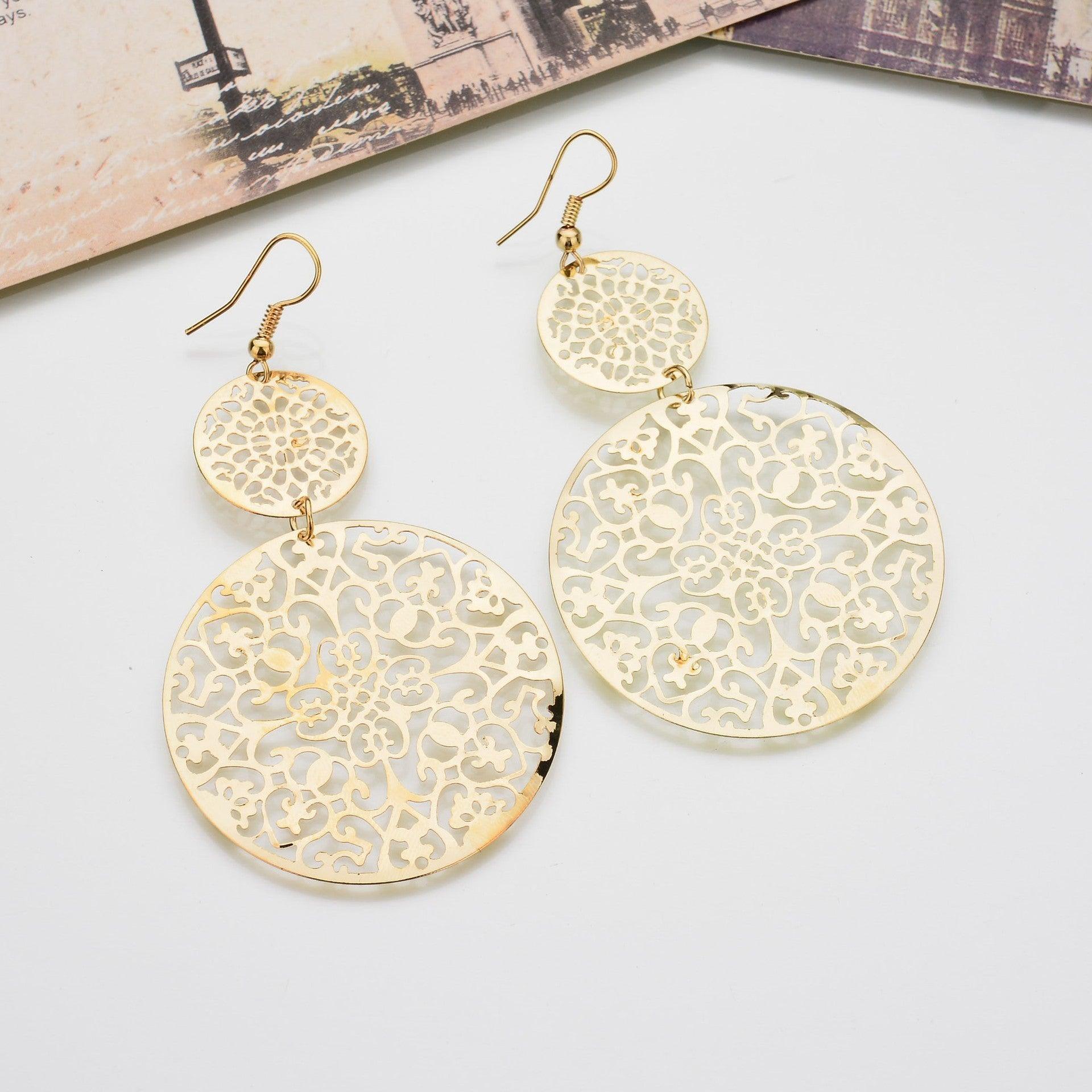 Gold Filled Dangle Earrings - Daily Wear Round Earrings