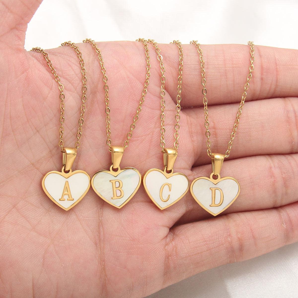 26 Letter Heart-shaped Necklace | BoldlyBeautifuls