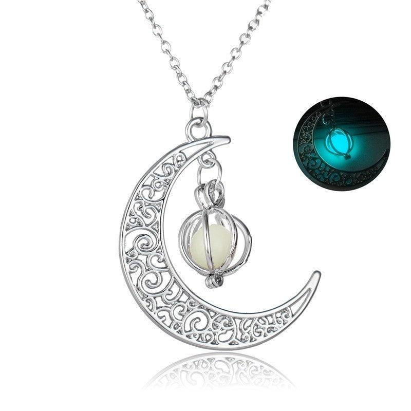 Glowing Fashion Necklace | Women Gift Jewelry Light Blue
