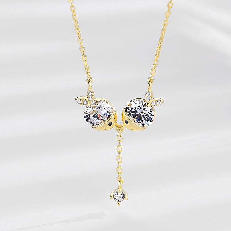 Cute Zircon Fish Necklace | Fashion Jewelry Gold