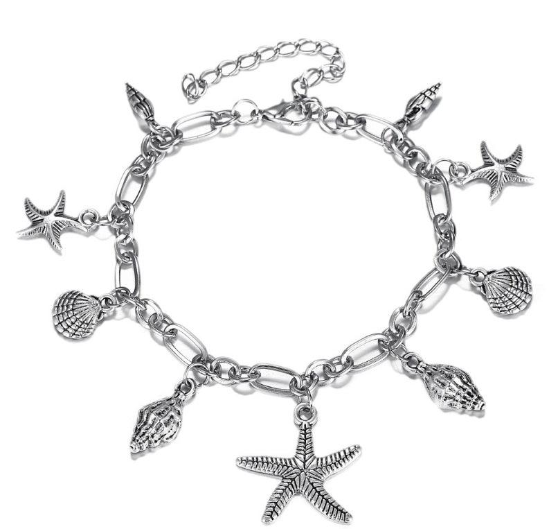 BoldlyBeautiful - Boho Wave Turtle Pendant Anklet Bracelets Women Ocean Jewelry - BoldlyBeautiful