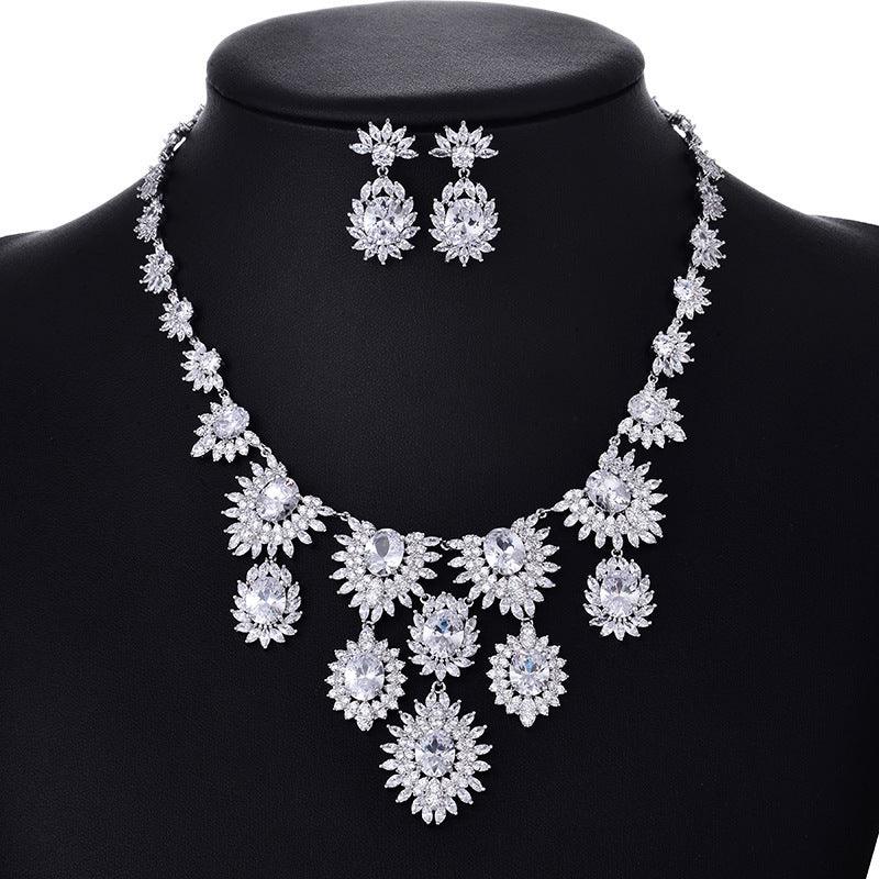 Colorful Zircon Bridal Wedding Set | Wedding Collection White