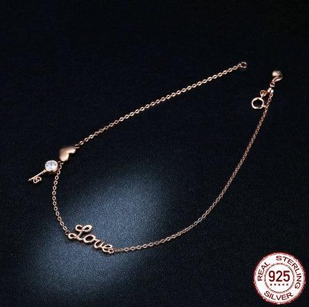 Love Anklet in 925 Sterling Silver | Summer Wear