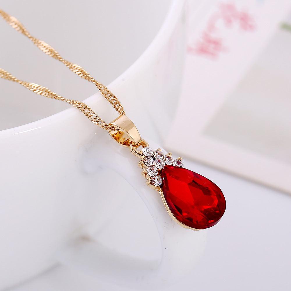 Diamond Crystal Necklace Earrings Set | Daily Wear