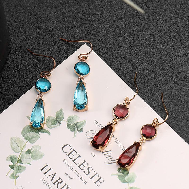 Copper Geometric Multicolor Glass Earrings