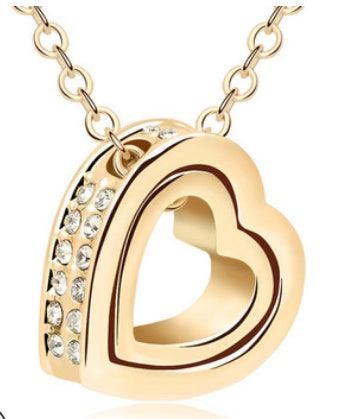 Love Heart Necklace - Daily Wear Gold