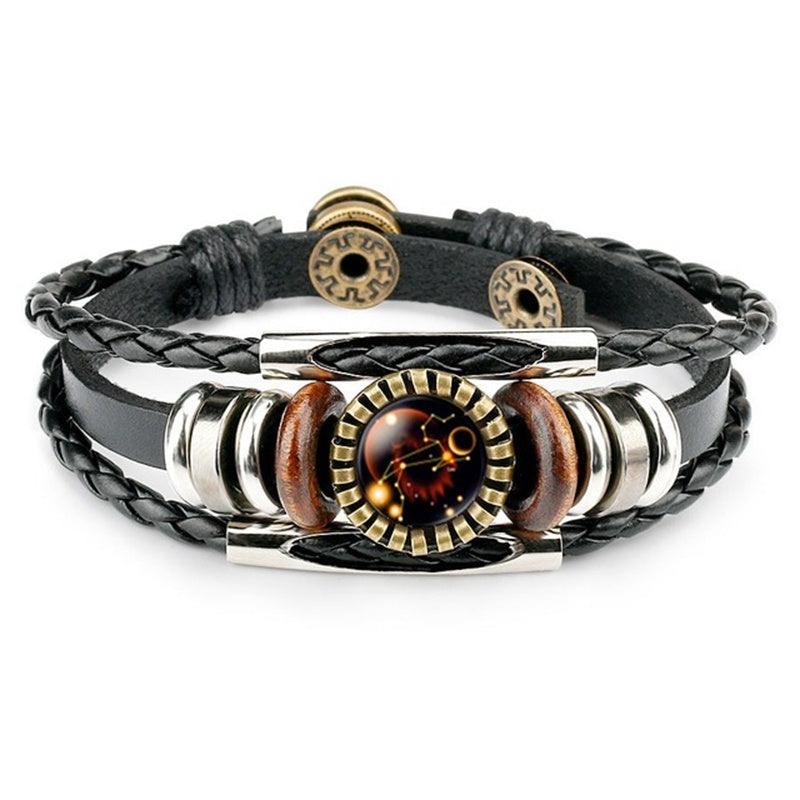 Elegant Zodiac Sign Bracelets | Leather Jewelry Leo