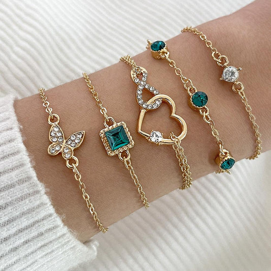 Bohemian Green Crystal Bracelet | Daily Wear
