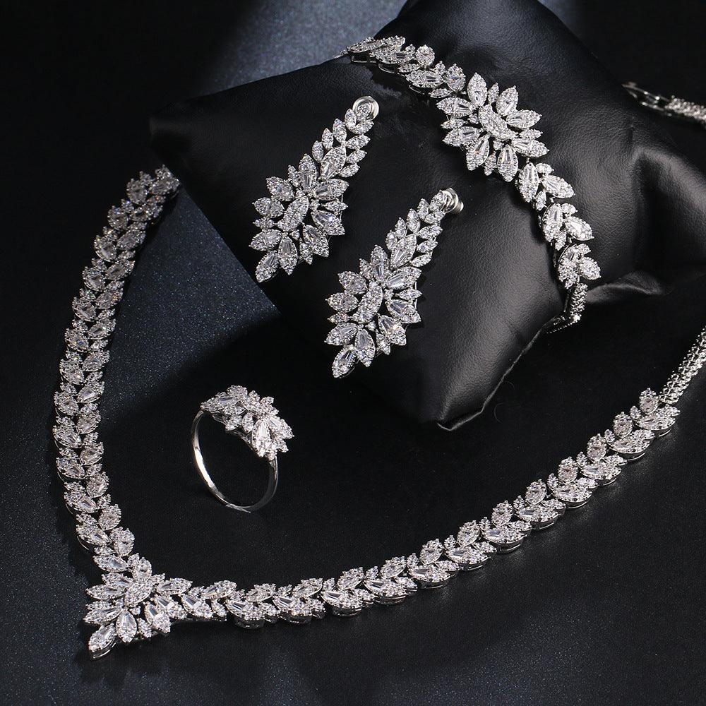 Zircon Bridal Tassel Jewelry Set | Party Wear
