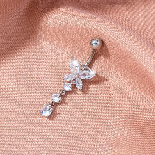 Elegant Flower Piercing Ring | Party Collection