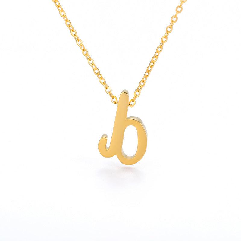 Small Hollow Letter Necklace | 2025 B
