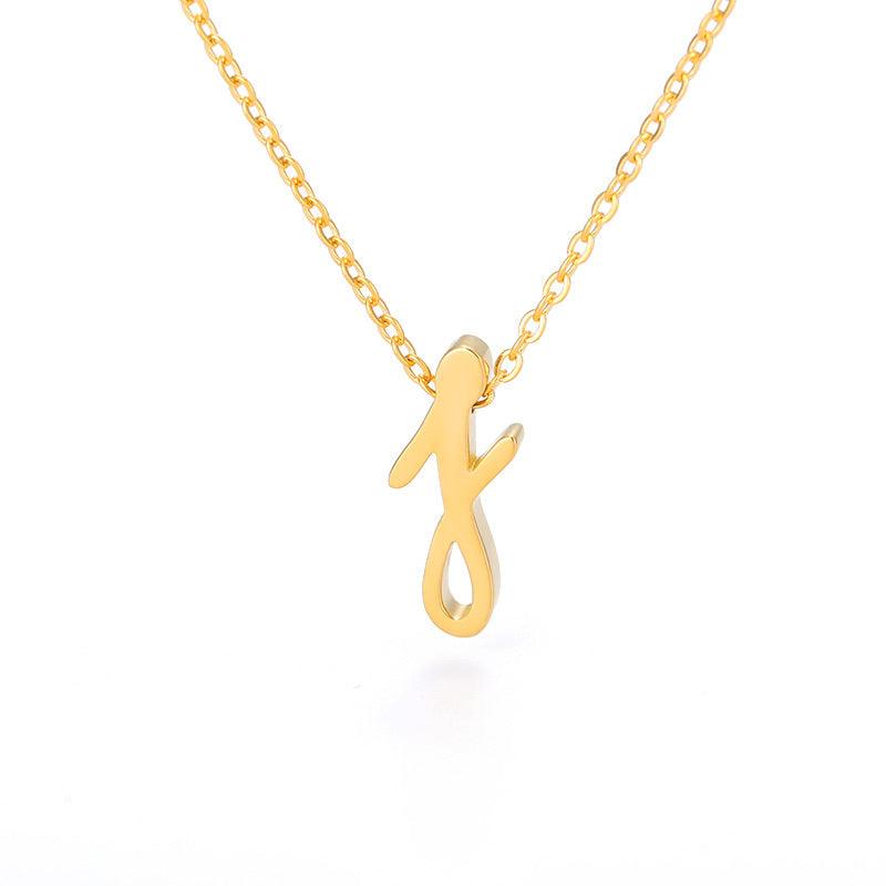 Small Hollow Letter Necklace | 2025 J