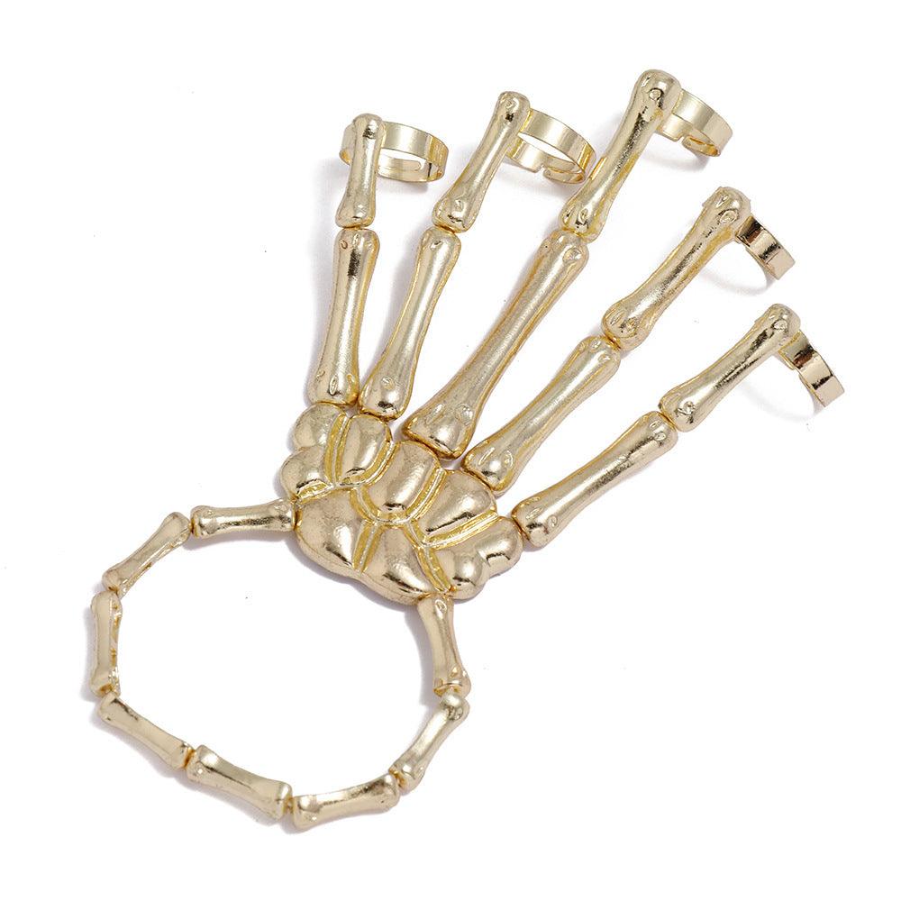Ghost Hand Skull Bracelet | Party Wear Gold