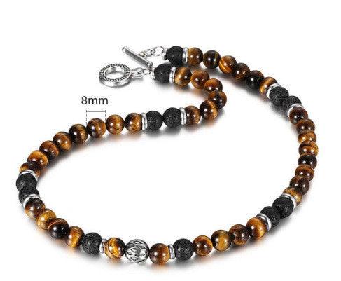 Tiger Eye Stone Bracelet And Necklace | Yoga Collection E