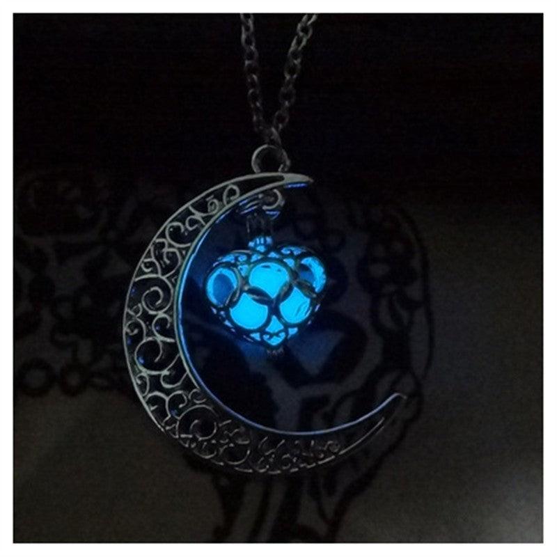Glowing Pendant Silver Plated Necklace | Daily Wear
