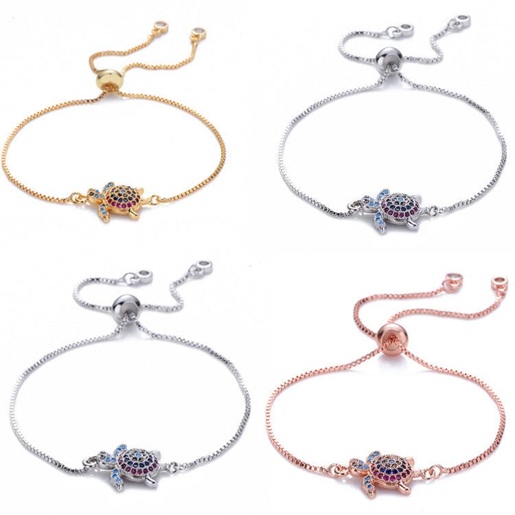 Adjustable Rhinestone Turtle Bracelet | Daily Wear