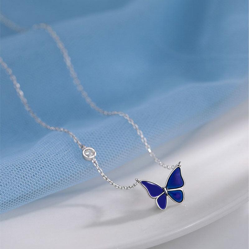 S925 Silver Butterfly Necklace | Daily Wear Jewelry