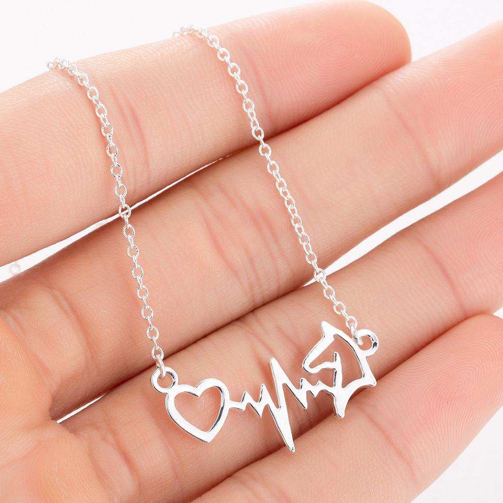Pet Dog Paw Print Pendant Necklace | Pet Collection Heart