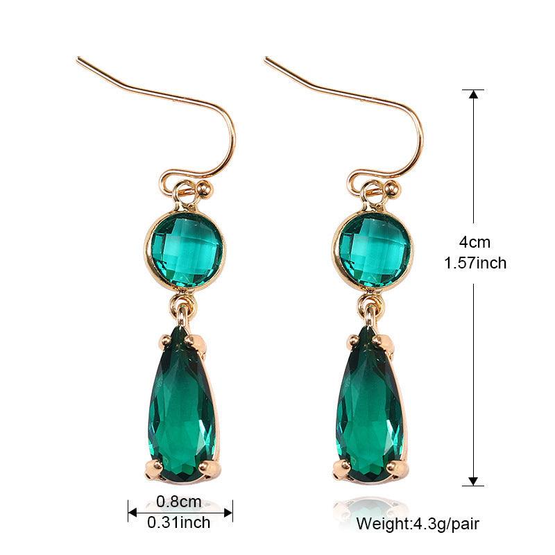 Copper Geometric Multicolor Glass Earrings