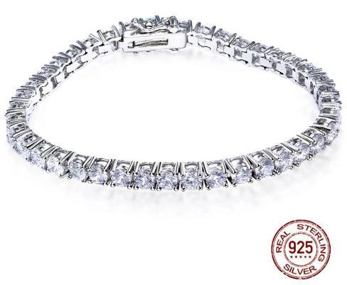 Tennis Chain Bracelet in S925 Sterling Silver | Daily Wear