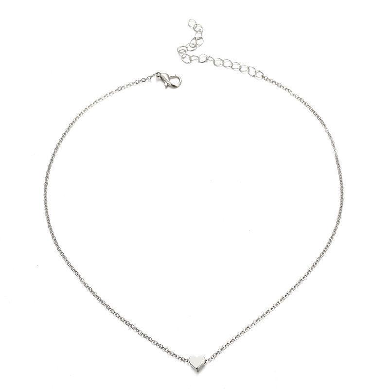 Double-sided Love Pendant Necklace - Daily Wear Silver
