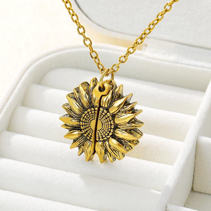 Sunshine Sunflower Necklace Women Jewelry